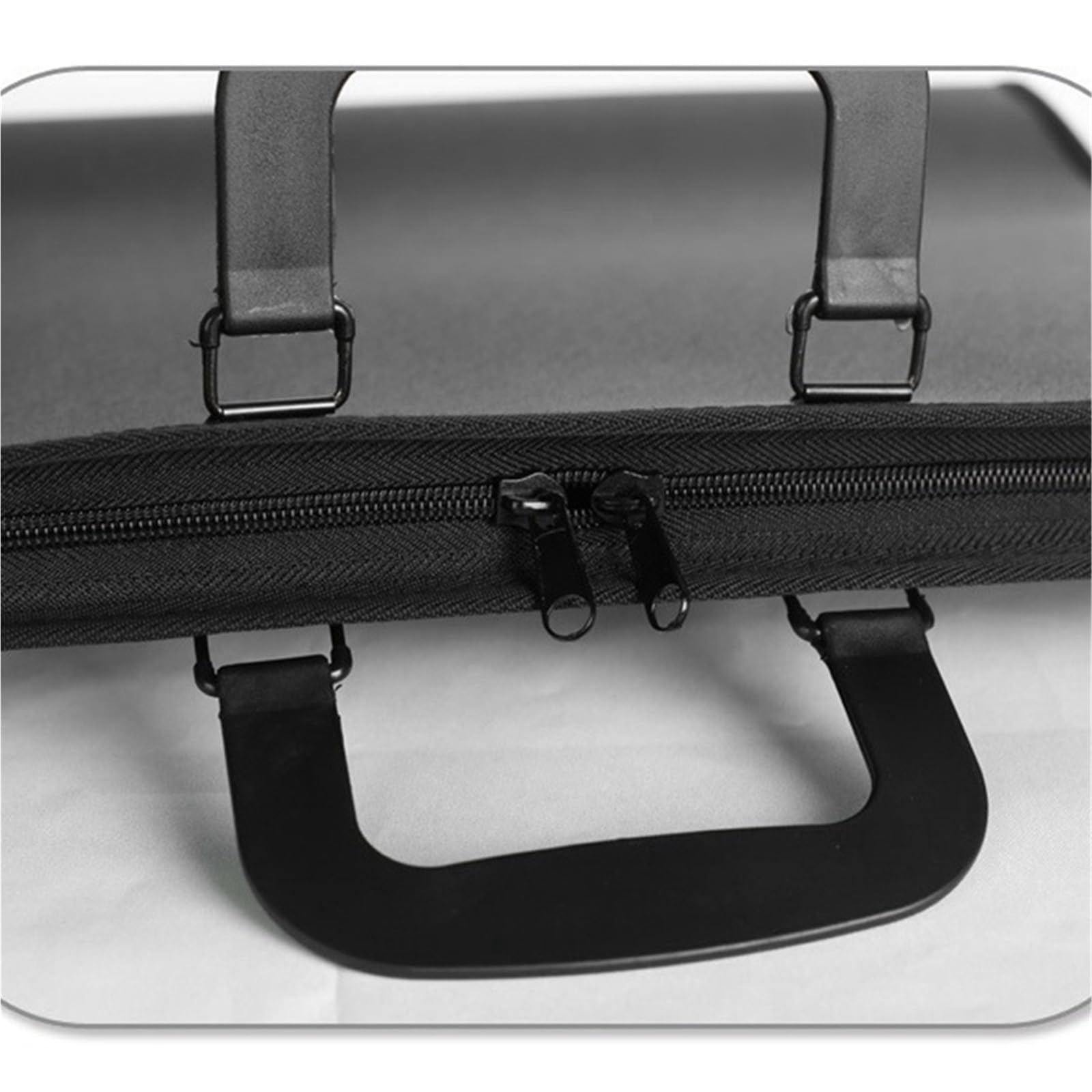 Kunstwerke-Portfolio-Box, Schwarzer Künstler-Portfoliokoffer for Tragen von Portfolios mit Schultergurt