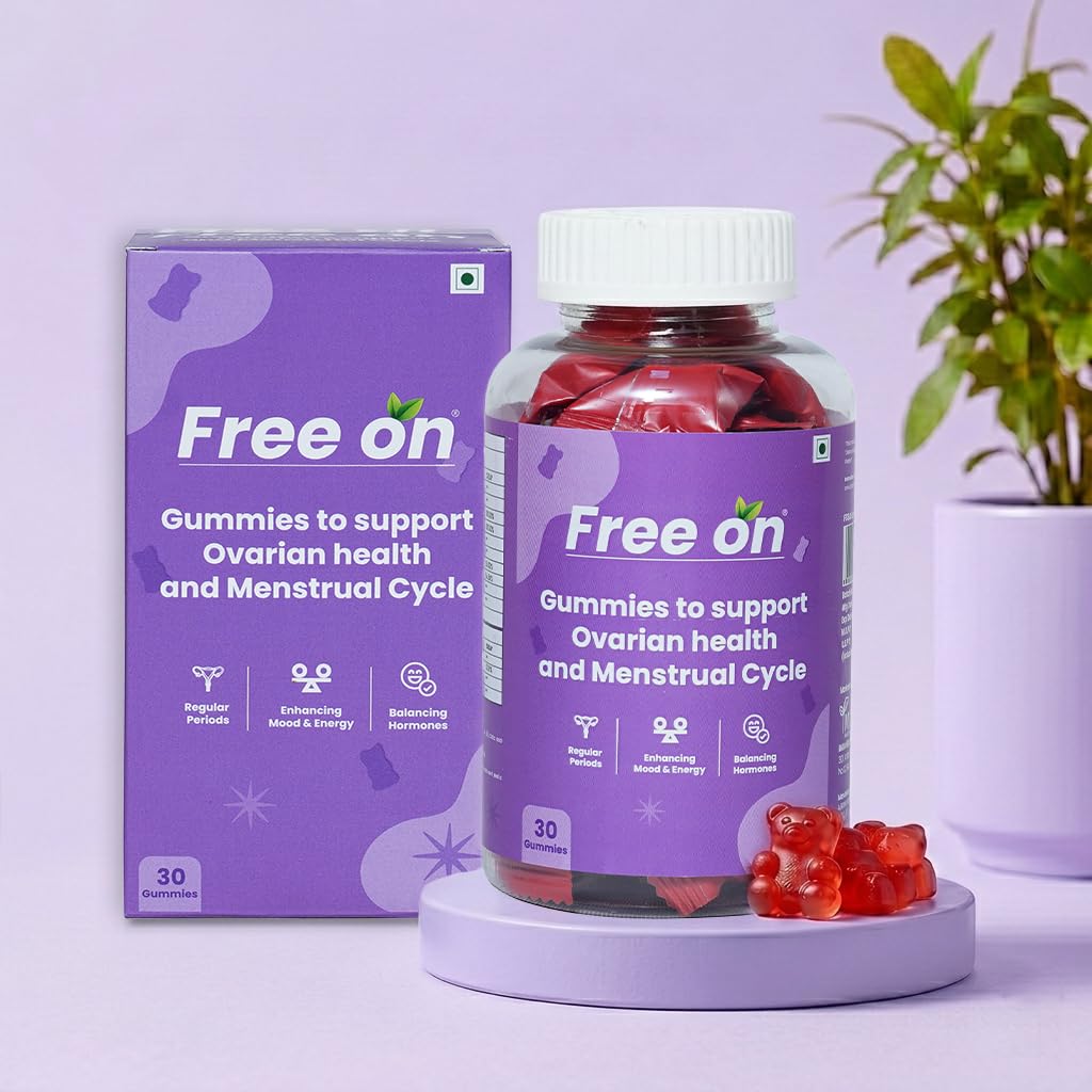 Free On Ovarian Health Gummies | Menstrual Cycle Support, Hormone Balance, Regular Periods, Mood & Energy, Women’s Wellness Supplement – 30 Gummies-image-7
