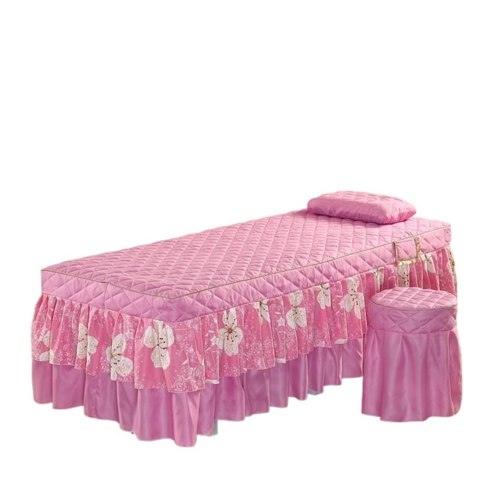 Massage Bed Sheet Beauty Salon Massage Table Bedspread Bed Cover with Face Hole Square Skirt Spa Treatment Sheet(Color 9,60x180cm)