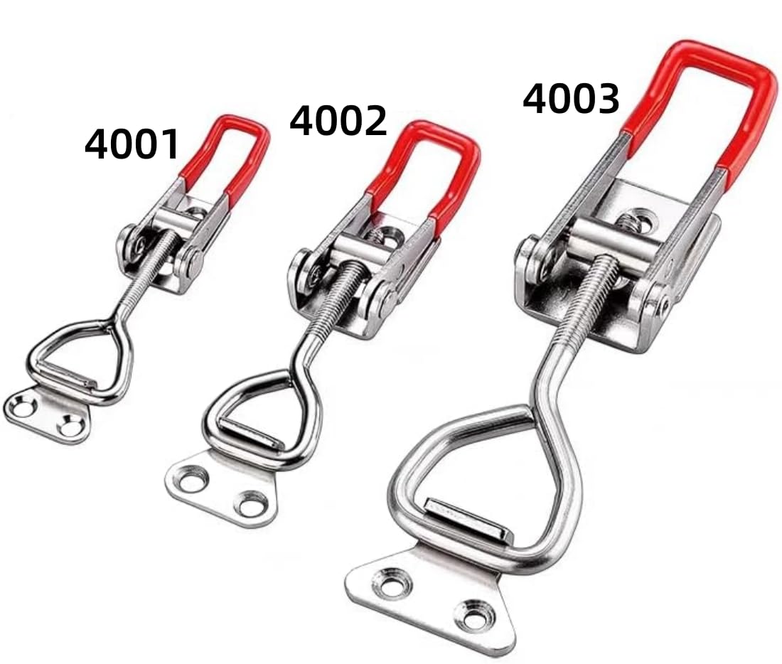 Lot De 2 Loquets à Bascule Réglables IMAGINE 4003 - 600kg - Poignée Caoutchouc Pour Fumoir, Boîte à Outils Et Portes
