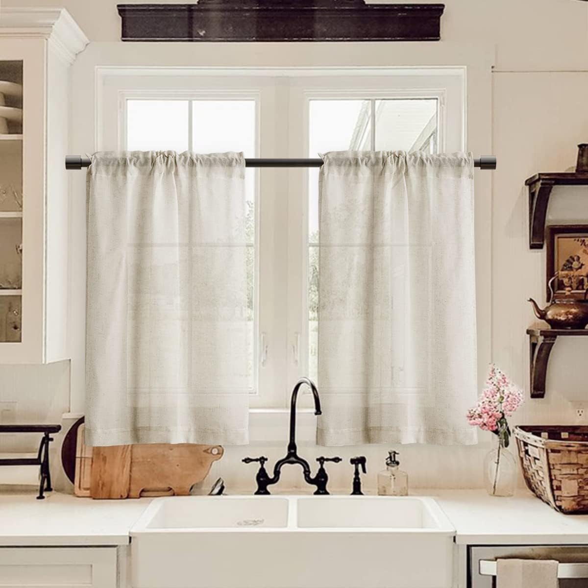 Amazon.com: YoKii Boho Kitchen Curtains 36 Inch Length, Modern ...