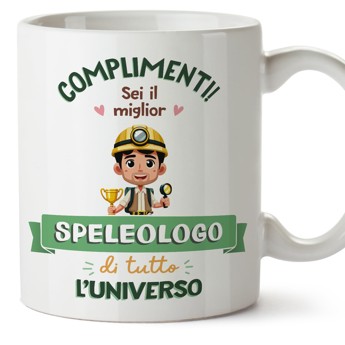 MUGFFINS SPELEOLOGIST Man Mug - in Italian - Miglior Universo Trofeo - Funny Gift for Colleagues - Ceramic 11oz Mug — image 1