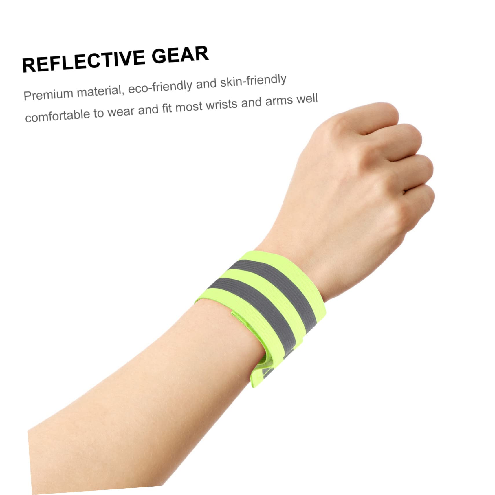 Abaodam Muñequera Reflectante Bandas Reflectoras Pulsera Reflectante para Correr De Noche Brazaletes Amarillo Bandas Reflectantes Reflexivo Poliéster