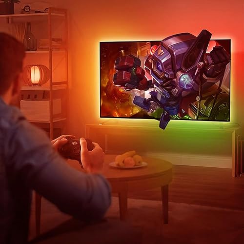 Miniatura 5 de ICIH Impermeable RGB cambio de color con control remoto flexible TV 5V 12W USB LED tira de luz - 3.3ft1m 60LEDs