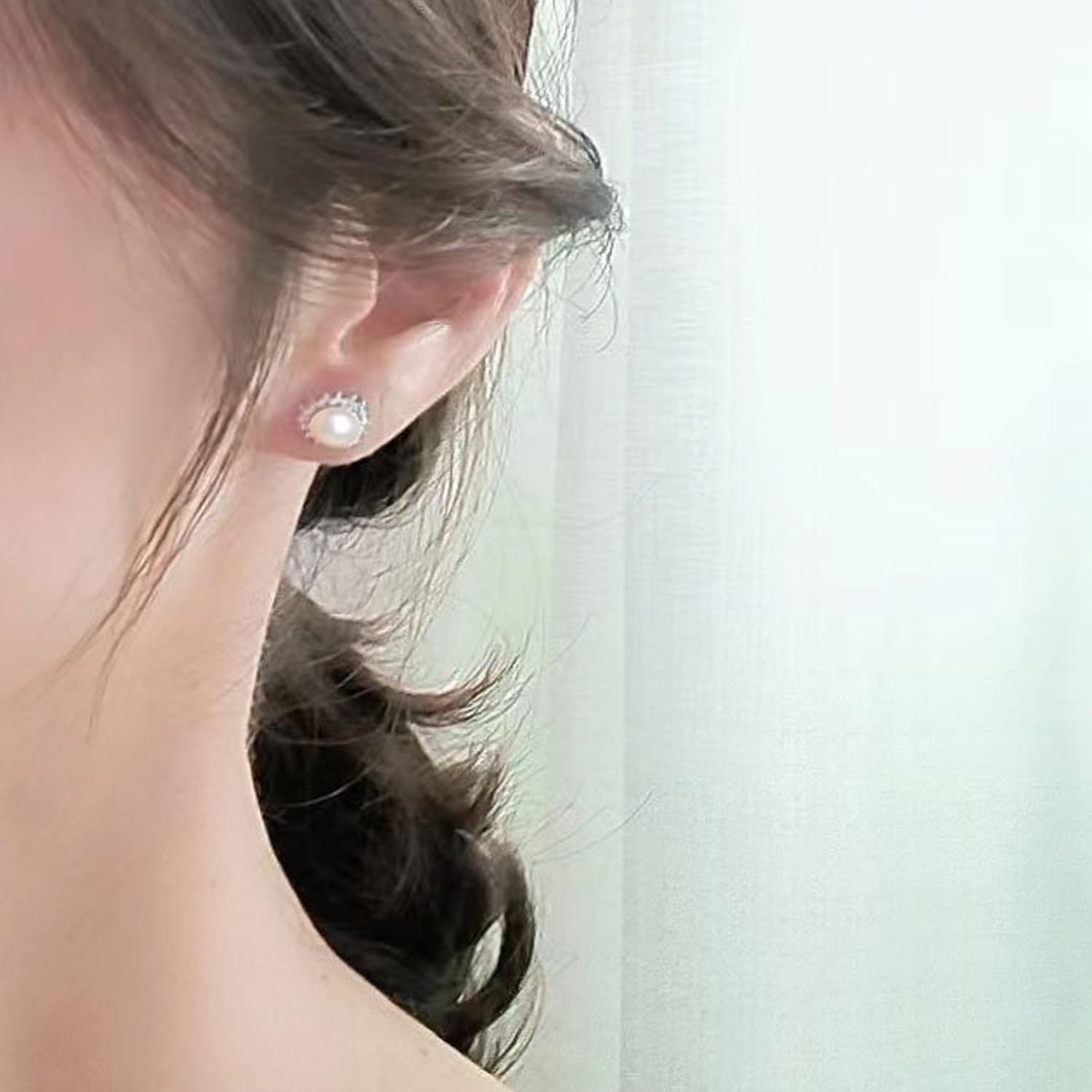 Pearl Stud Post Earrings 925 Sterling Silver Freshwater Cultured Pearl Earrings Jewelry Gifts for Women - Image 6