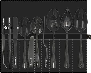| Plating Tools Culinary Set | 11 Piece Professional Chef Plating Tools Pro Kit | Kitchen Plating Utensils | Modernist Cuisine Food Art | Stainless Steel | Black