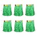 Newcreativetop Kid's Flowered Green Luau Hula Skirts Pack of 6