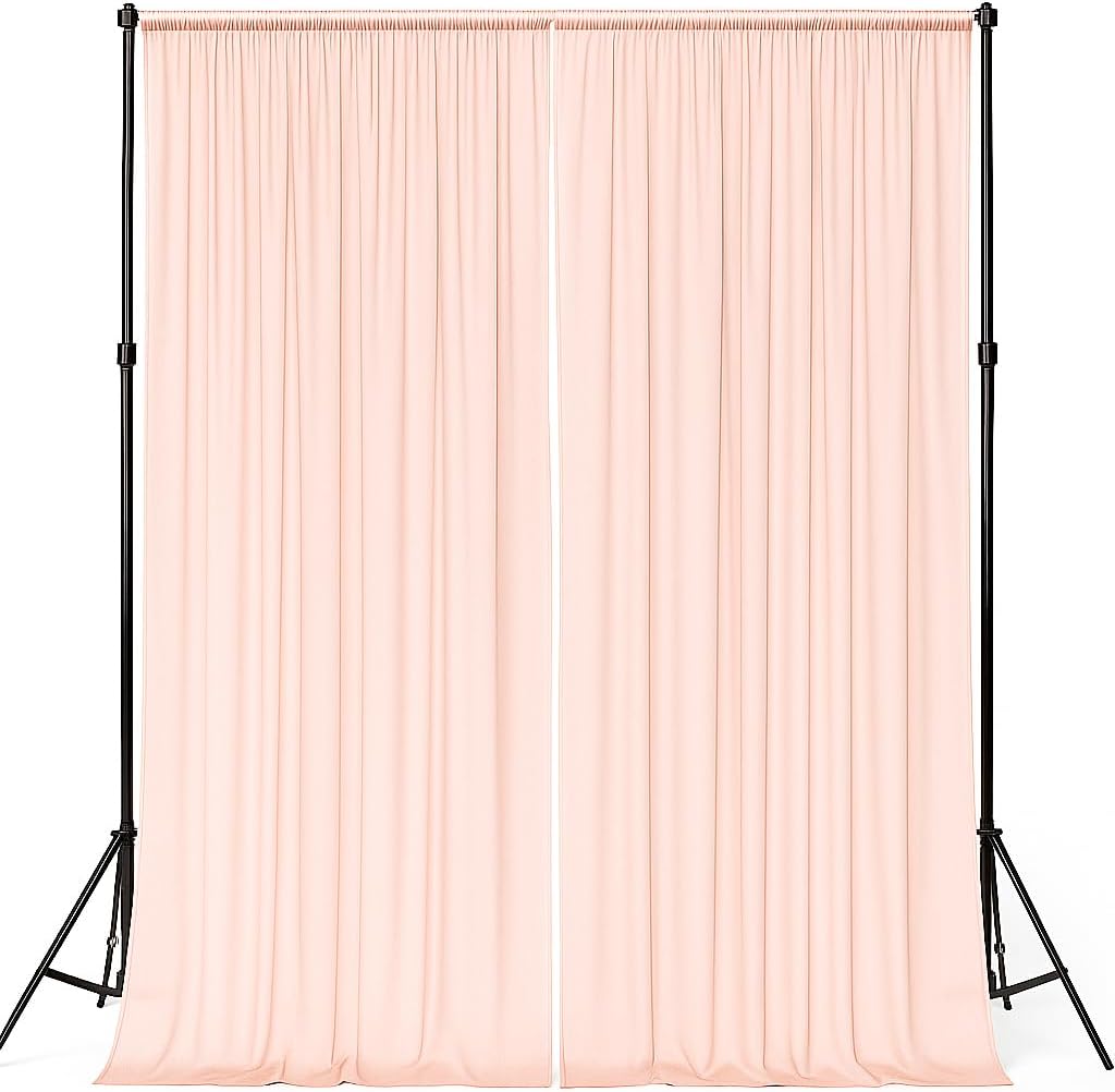 AK Trading 115" x 120" White Chiffon Drapes Panels for Wedding Events & Decor- Backdrop Draping Curtains
