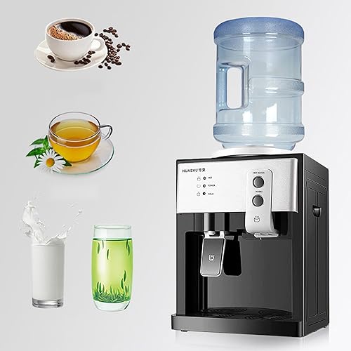 Dispensador de enfriador de agua eléctrico, dispensador de enfriador de agua de encimera de carga superior de 5 galones, mini dispensador de