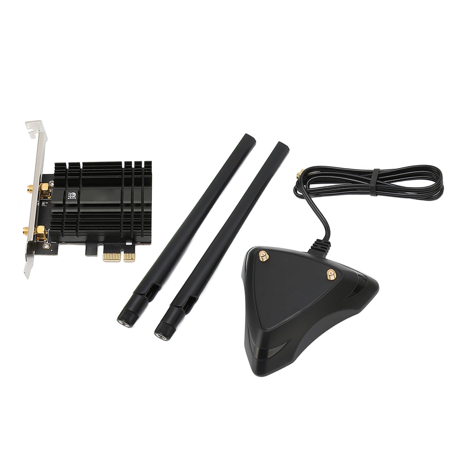Adattatore WiFi WiFi 6E PCIE Ad Alta velocità 5400Mbps Tripla Banda per PC Desktop da Gioco con Bluetooth 5.2 e Antenna Magnetica 6dBi