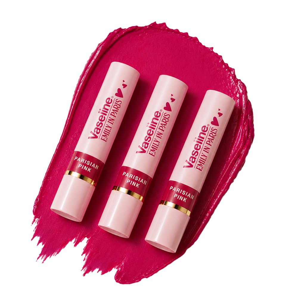 Vaseline Parisian Pink Emily in Paris Limited Edition Pink Tinted Lip Balm Stick 3g (Pack of 3)-image-42