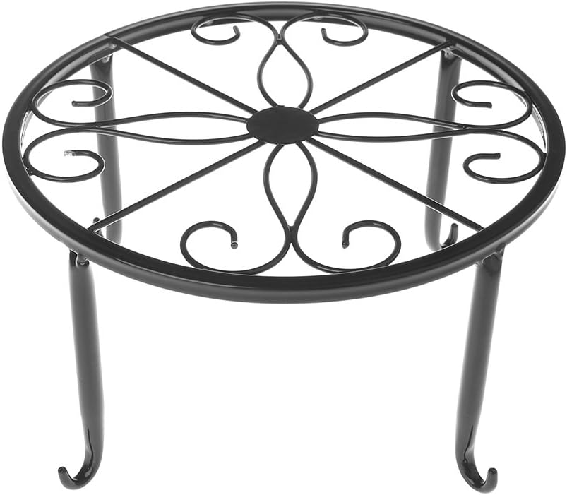 Metal Plant Pot Stand Flowerpot Base Holder Rack Round Indoor Outdoor Home Decor