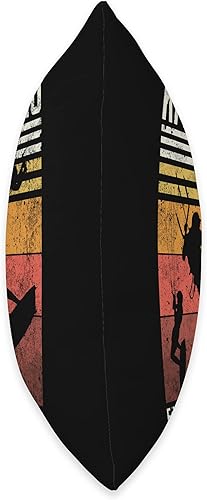 Miniatura 2 de Summer Kitesurf Apparel For Kitesurfers Distressed Kitesurfing Feel The Wind, Ride The Waves Throw Pillow, 18x18, Multicolor