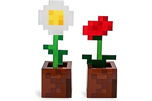 Ukonic Minecraft Daisy and Poppy Flower Pot Mood Lights | Minecraft LED Decorative Room Lights