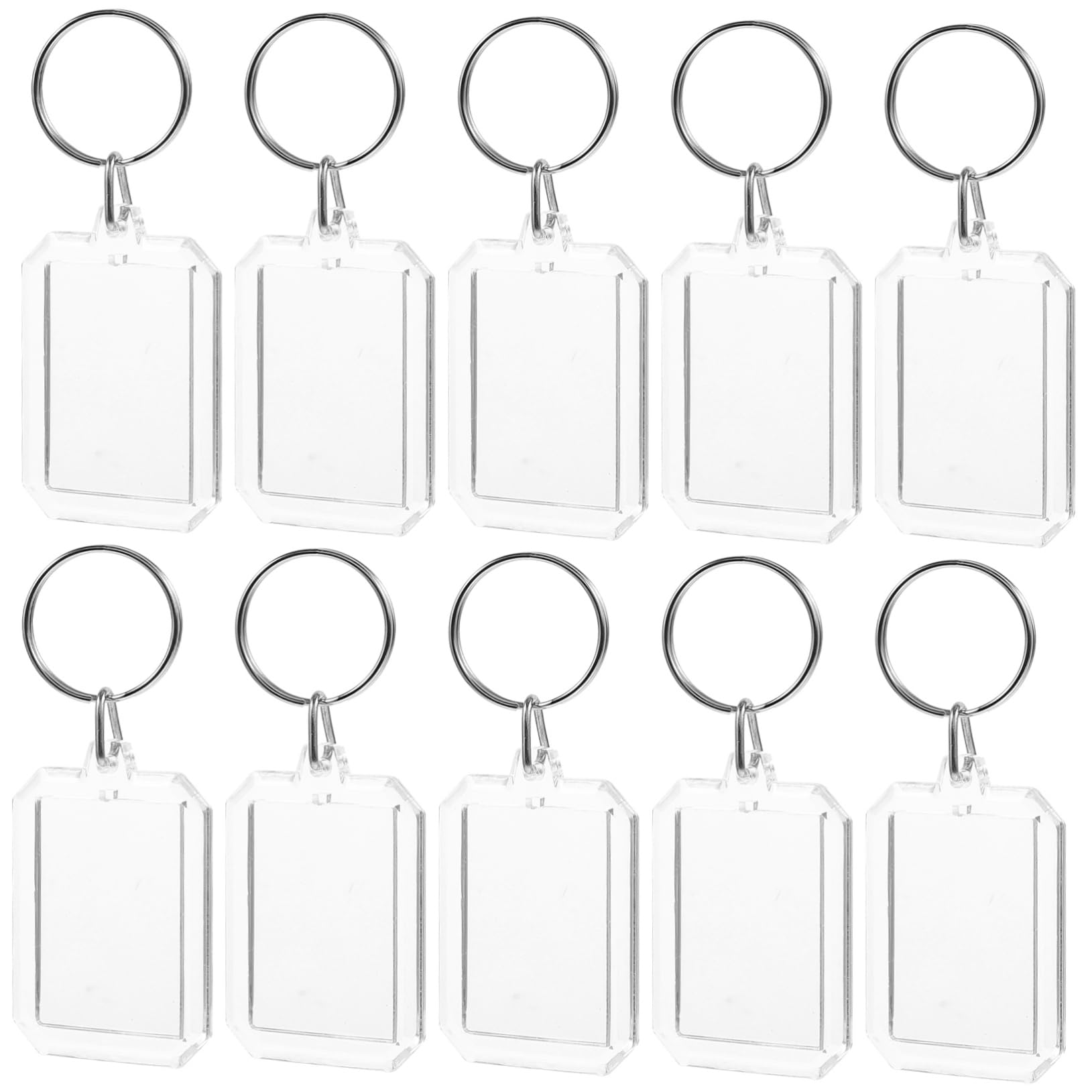 FOMIYES Schlüsselanhänger Rohlinge Diy Bilderrahmen Schlüsselanhänger Für Kreative Handtaschen Dekoration Tragbar Langlebig Transparent Für Designs