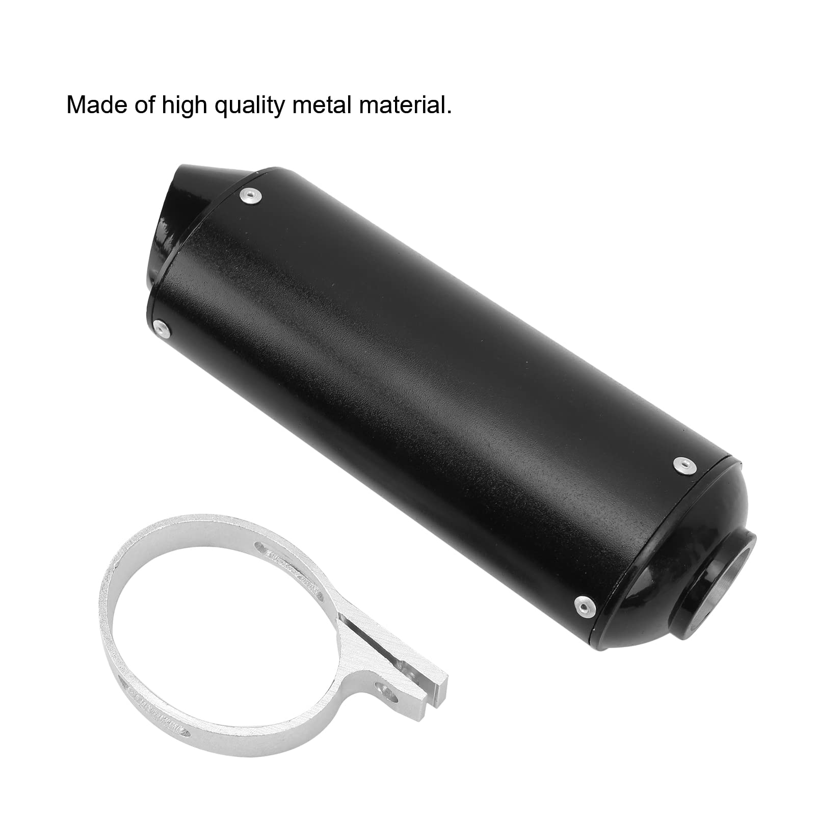 Fydun Tubo De Silenciador De Escape De 32 Mm / 1,3 Pulgadas Silenciador Del Silenciador De Escape Piezas De Modificación Negro para ATV Pit Bike