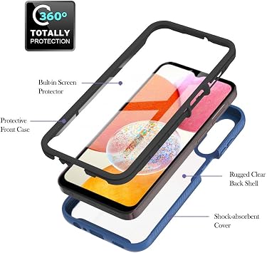 Sawiqpd for Samsung Galaxy A57 5G Case and Screen Protector, Blue
