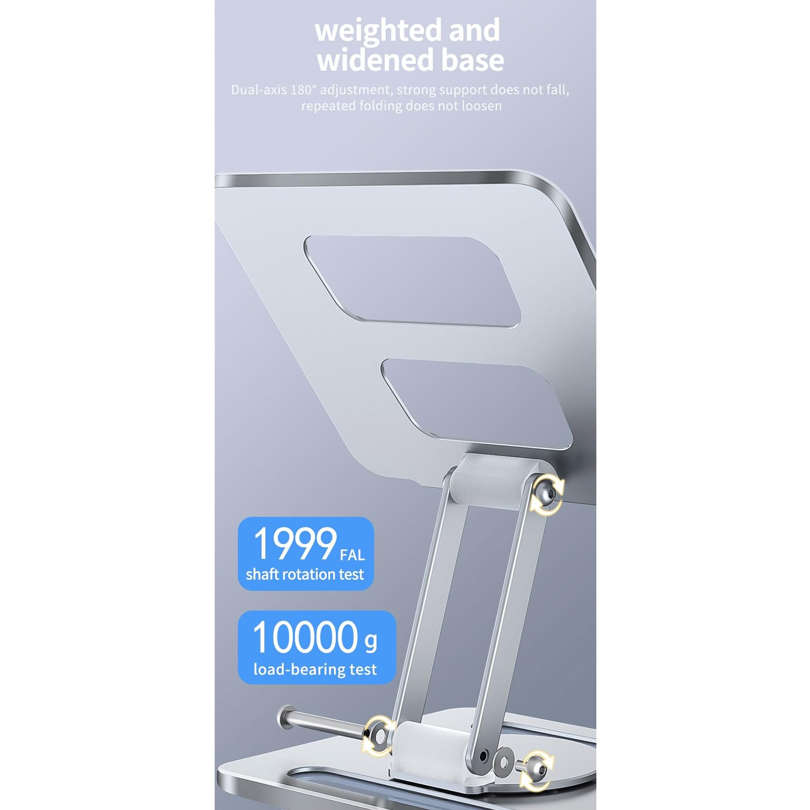 Soporte giratorio de aleación de aluminio para laptop, soporte de refrigeración para tablet, soporte elevable, soporte plegable para radiador portátil