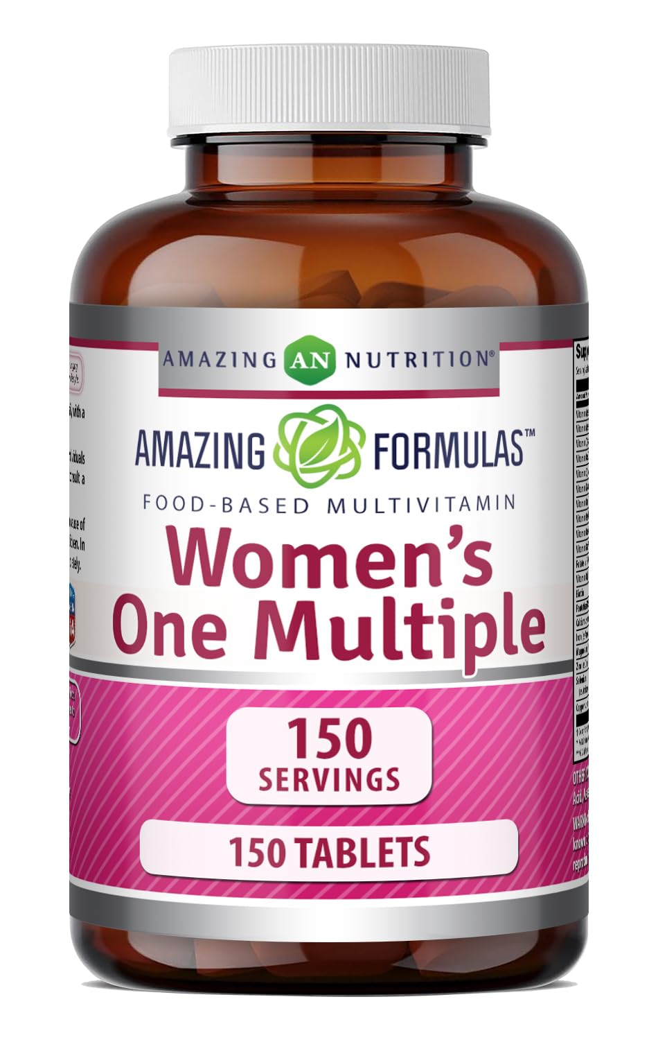 Amazing Formulas Women's One Multivitamin | Food Based | 150 Tablets, 5 Month Supply | Complete Blend of 40 Vitamins, Minerals & Probiotics Supplements | Gluten-Free | Made in USA