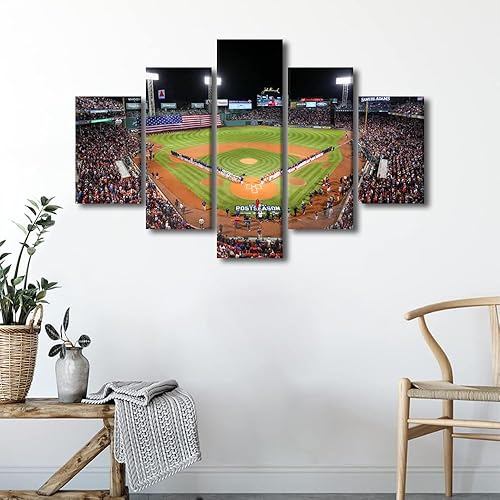 Miniatura 87 de Decoración de pared, lienzo para estadio deportivo de Estados Unidos, arte de pared moderno Fenway Park en Boston, arte de pared para oficina, sala
