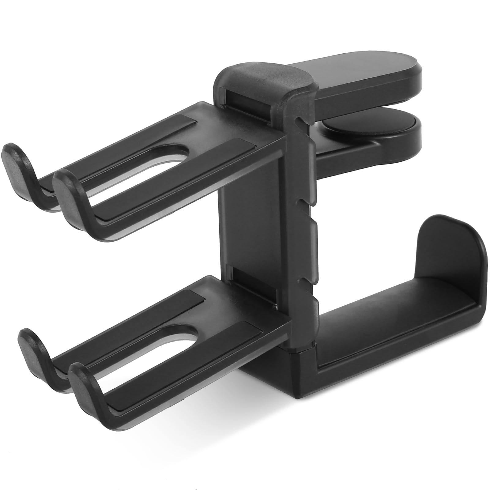 Aluminium Alloy Headphone Hanger, No Drilling 3 in 1 Gaming Headset Holder, Detachable Anti Slip Controller Headset Hanger with Protective Pad for Clamping on Desk(Black,1)-picture-27