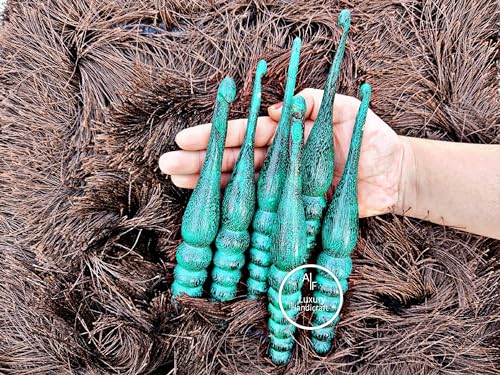 Aiguilles à crochet en bois de teck : le cadeau idéal pour filles avec sac en velours inclus
