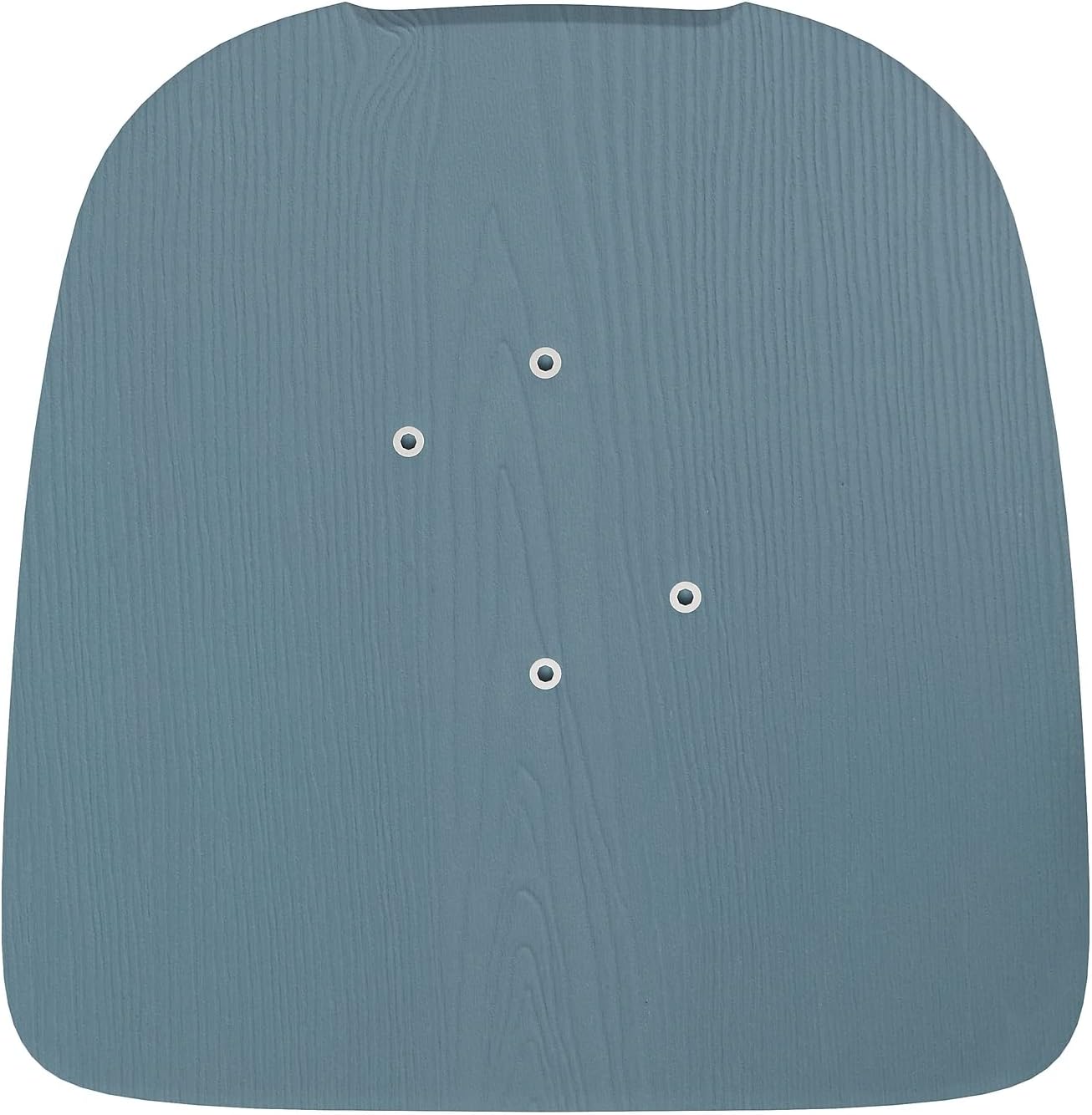 Flash Furniture Perry Set of 4 Poly Resin Wood Seat - Teal Blue Polystyrene - Rounded Edges for Comfort - For Colorful Metal Chairs and Stools - Indoor/Outdoor