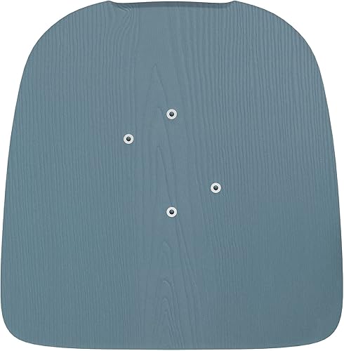 Miniatura 8 de Flash Furniture Perry - Juego de 4 asientos de madera de poliresina, poliestireno azul verdoso, bordes redondeados para mayor comodidad, para sillas