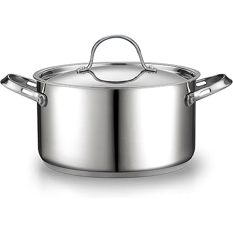 Cooks Standard 18/10 Stainless Steel Dutch Oven with Lid
