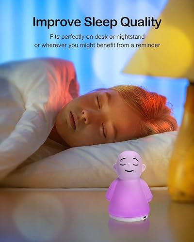 Miniatura 7 de Calma tu mente para aliviar el estrés y la ansiedad, luz nocturna para atención plena, herramienta de meditación visual guiada para mujeres y