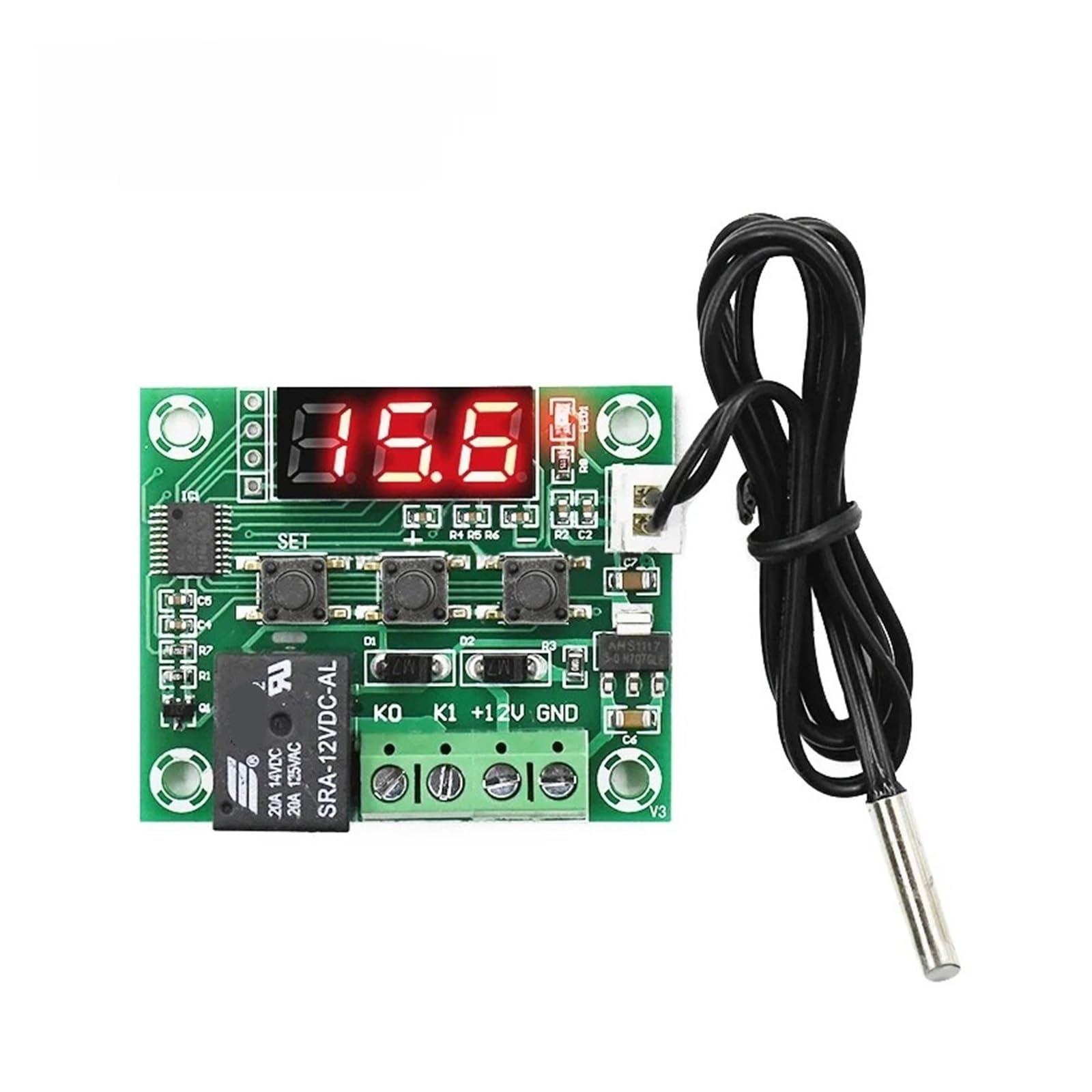 Thermostat W1209 DC 12V interrupteur de contrôle de température