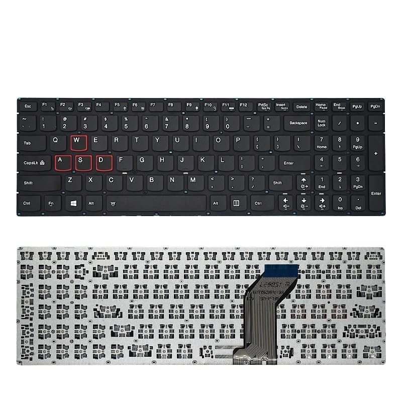 Clavier rétroéclairé Lenovo Y700-15ISK avec double layout RU/US