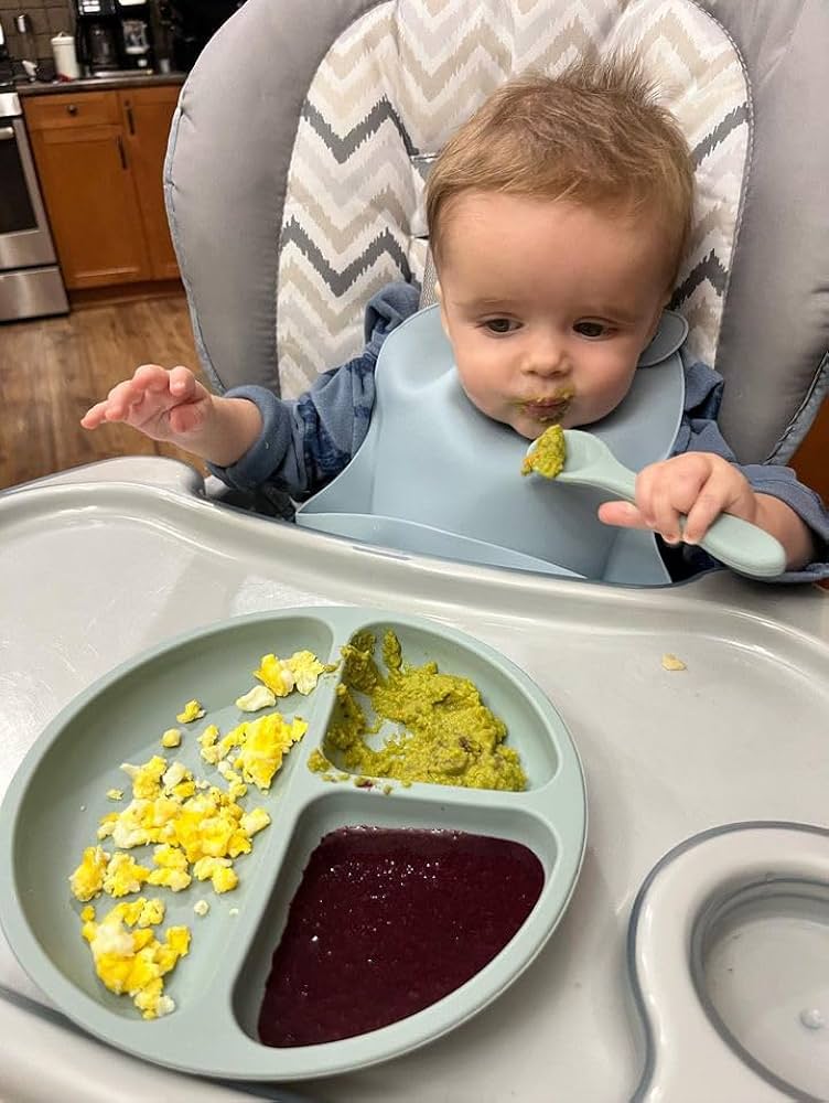 Silver Bowl And Spoon Set For Baby PandaEar Baby Feeding Set - Silicone Suction Bowls + Spoons/Forks (BPA Free, Non-Spill) Panda Ear Bowls