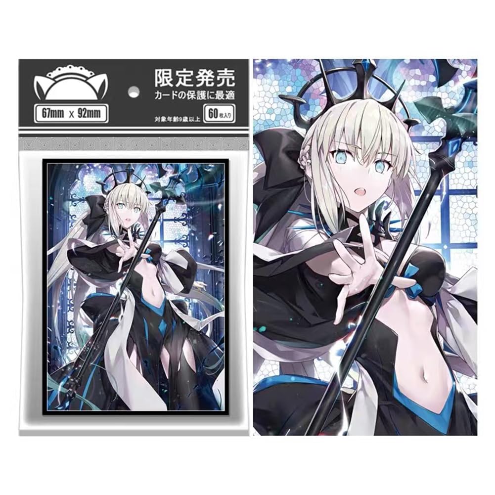 YMILOHOGI Trading Card Sleeves Deck Protector for MTG/TCG/PTCG/OTCG Game Card Sleeves Art Anime Protectors 67x 92 mm-06 (FGO Morgan le Fay) Toys & Games