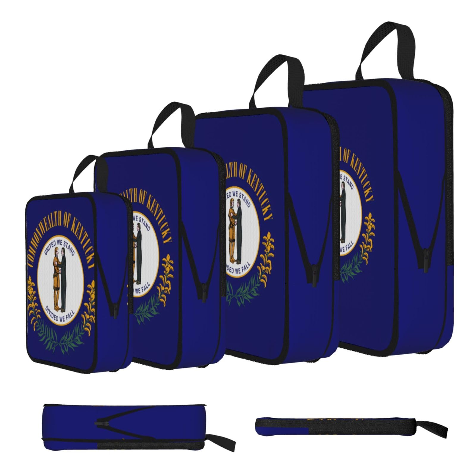 Kentucky State Flag Compression Packing Cubes 4 Piece Set