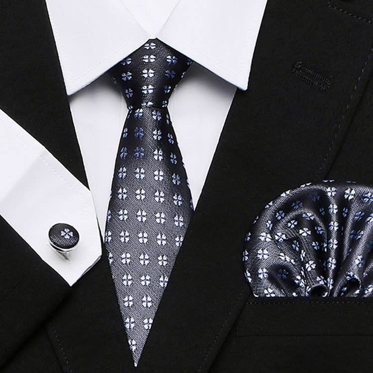 Set corbata con gemelos en caja para hombre miniatura 3
