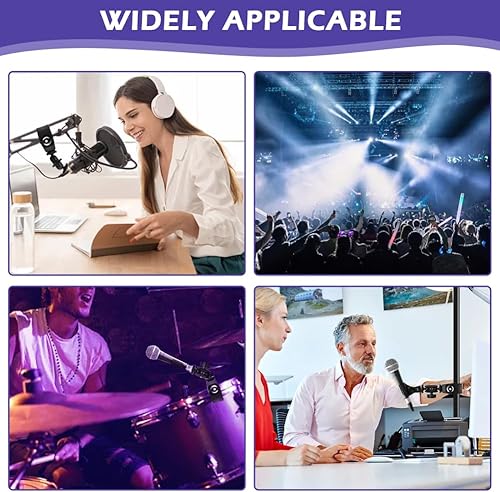 Miniatura 8 de Abrazadera de cangrejo para micrófono, soporte de micrófono con ajuste de cabeza de bola doble, tornillo de cobre de 14 a 58 pulgadas, se adapta a