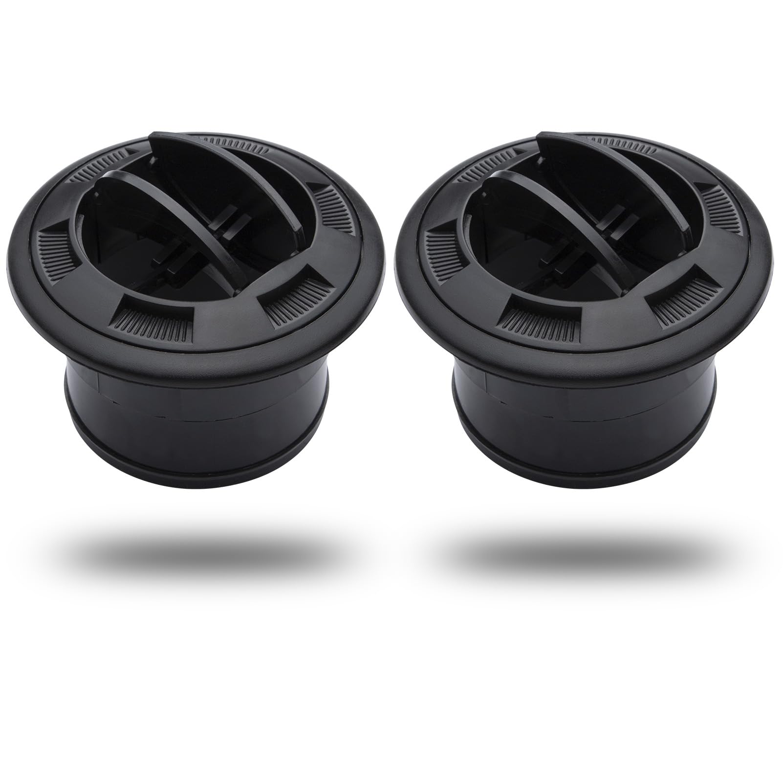 2 Stück 75mm Lüfterheizung Luftauslass, Universal Klimaanlage Auslassluftkühler für Auto, Bus, Wohnmobil, Wohnwagen, Autoinnenraumheizung Lüftungsöffnung Drehbare Entlüftung