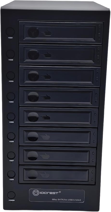 Caja externa USB 4.0 8 bahías para discos SATA 2.5 y 3.5 pulgadas miniatura 2