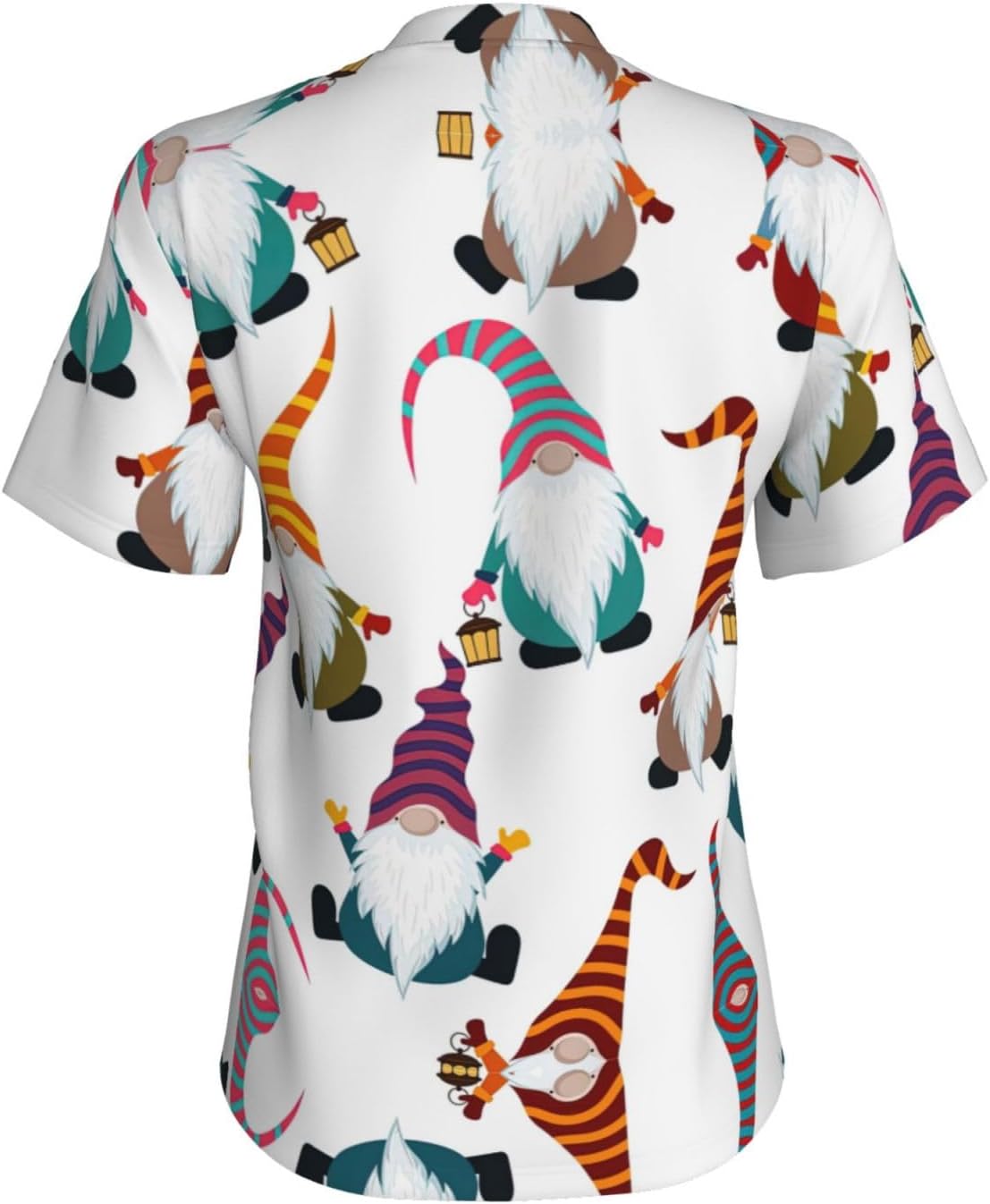 Womens Xmas Funny Gnomes Print Short Sleeve V Neck T-Shirts Casual Breathable Tee Basic Summer Tops 2026