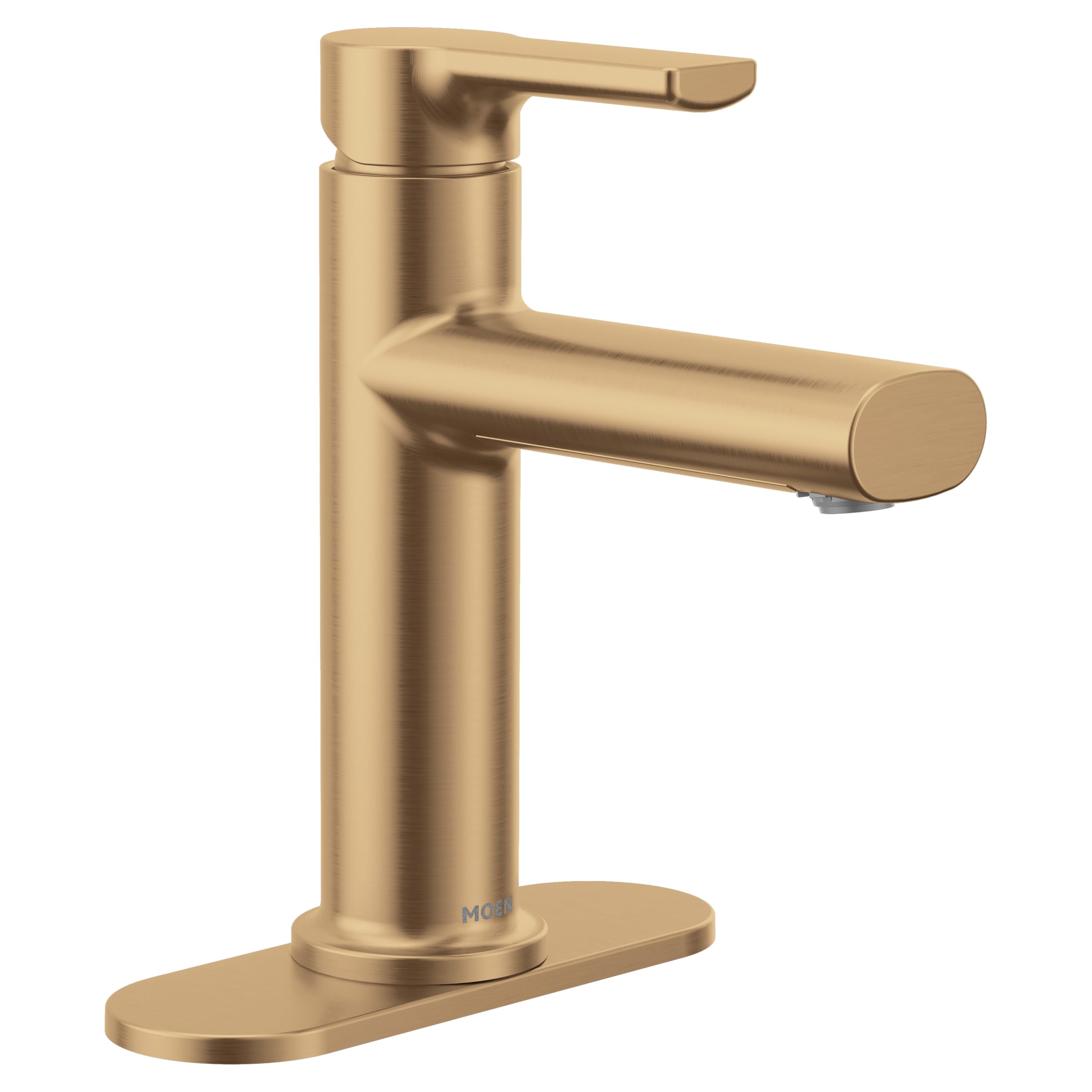 Moen Meena Bronzed Gold One-Handle Single Hole Modern Bathroom