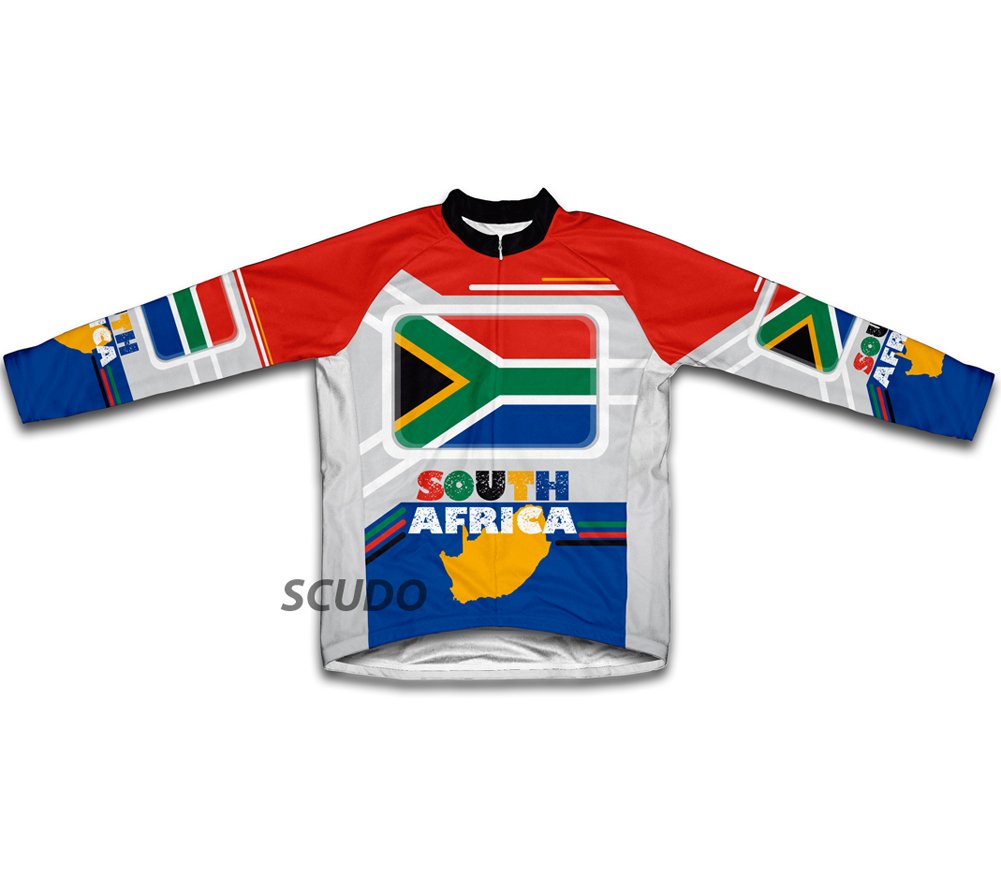 South Africa Winter Thermal Cycling Jersey for Women - Size 3XL Blue
