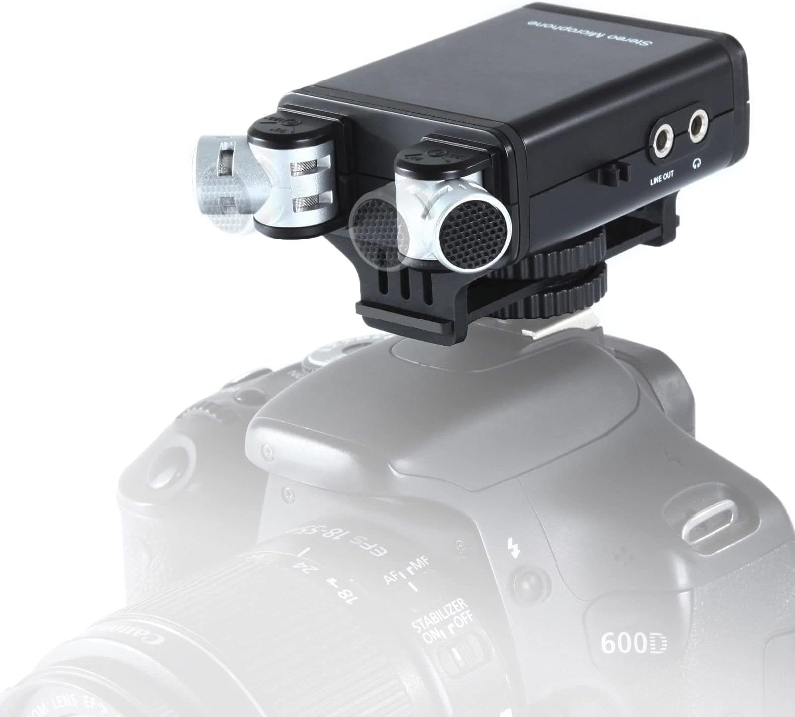 Movo/Sevenoak Camera Stereo Camera Microphone - Condenser Video Mic with 90°-120° Adjustable Directional Mic Capsules - Compatible with Sony, Nikon, and Canon DSLR Cameras