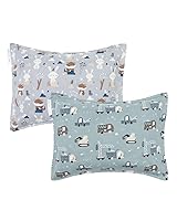 Vista 32 de ALVABABY Paquete de 2 fundas de almohada de algodón orgánico para niños pequeños, fundas de almohada para niños de 13 x 18 pulgadas o 12 x 16