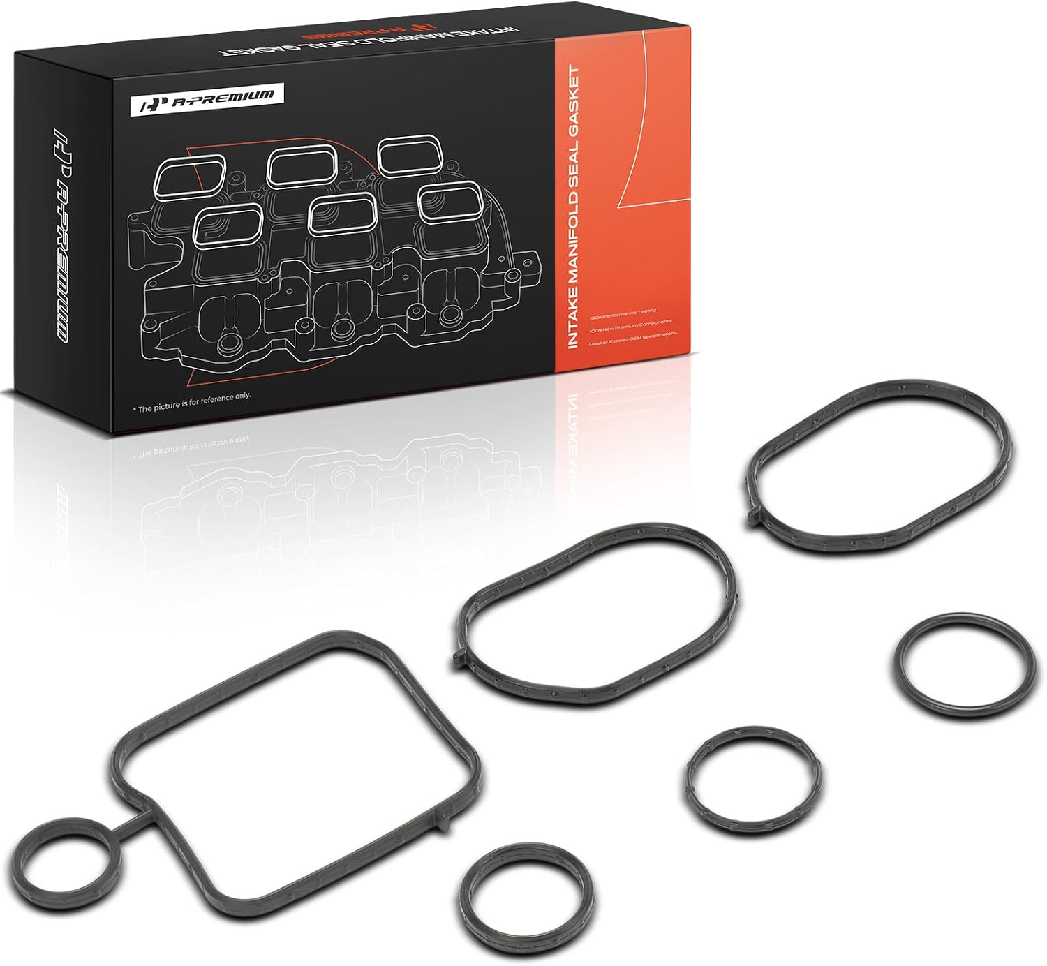A-Premium Lower and Upper Engine Intake Manifold Gasket Set Compatible with Ford F-250 F-350 F-450 F-550 Super Duty 2011-2020, 6.7L