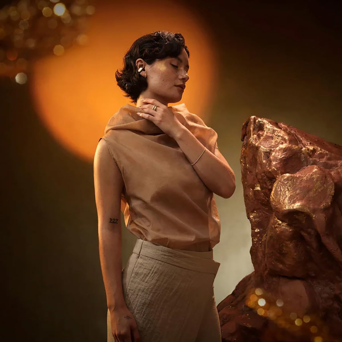 Bose Ultra Open Earbuds - Bluetooth Open Ear Earbuds with OpenAudio for Awareness, Clip-On Design for Comfort, Water Resistant, Up to 48 Hrs of Playtime, Desert Gold - Limited Edition Color - Image 2