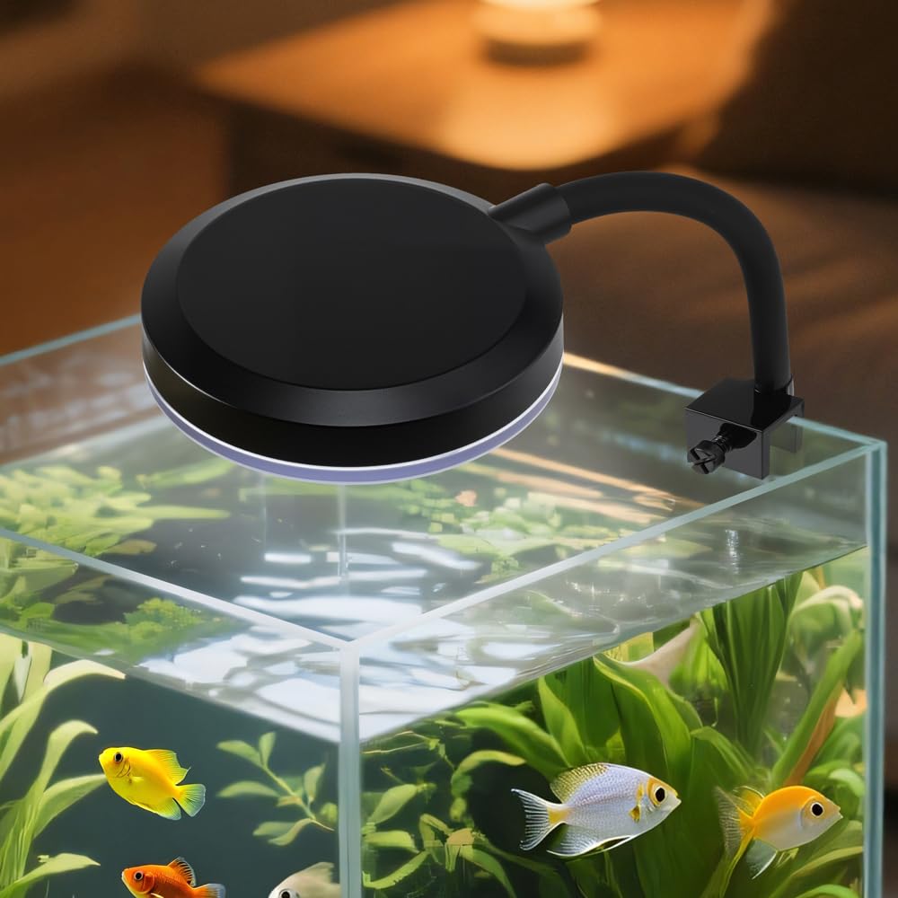 Aquarium-Licht zum Anklippen, 8 W, LED, mit vollem Spektrum und dimmbarer Helligkeit, bewegliche USB-Aquariumlampe für 3,5 - 1,8 l Betta-Fischtanks