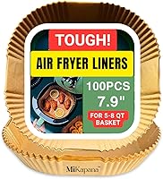 Vista 1 de Revestimientos cuadrados desechables para freidora de aire, papel pergamino para accesorios de freidora de aire, forros para cesta de freidora