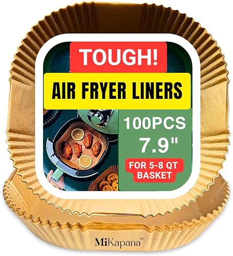 Revestimientos cuadrados desechables para freidora de aire, papel pergamino para accesorios de freidora de aire, forros para cesta de freidora de