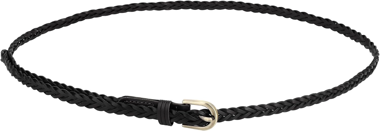 Ayliss Braided Belt Women PU Leather Skinny Woven Belt for Jeans Pants Thin Dress Waist Belt with Pin Buckle - Image 6